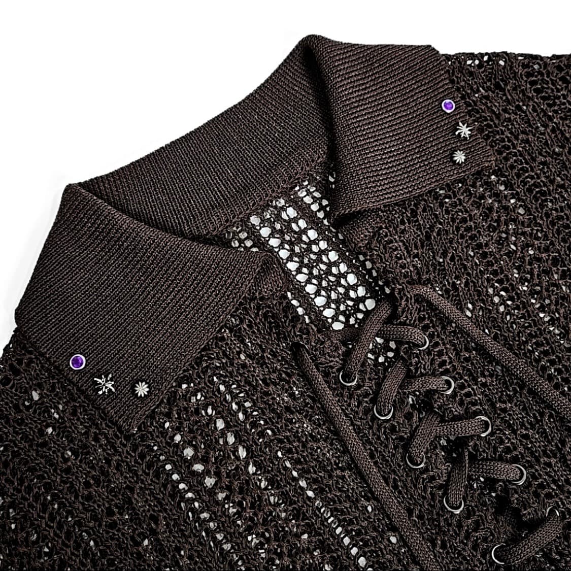 가키하라 Kalivas bohemian rope knit 시스루 긴팔 상품이미지1