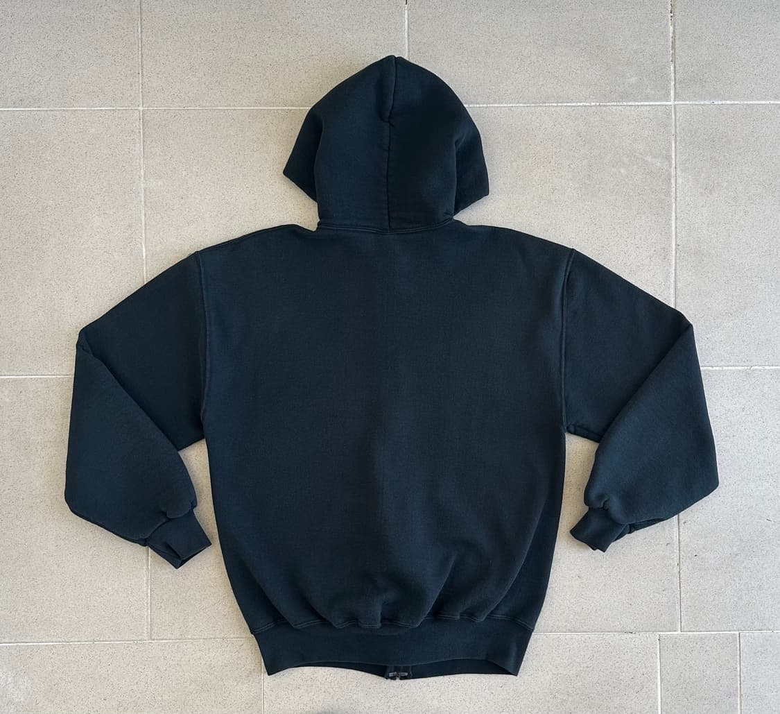 90s 빈티지 러셀 후드집업 블랙 L USA 상품이미지2