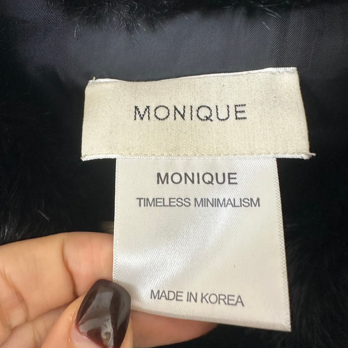   MONIQUE 여자 퍼자켓 검정 FREE  EIWO 상품이미지8