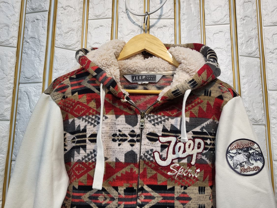 지프 니트 기모후드집업 털후드집업 상품이미지5