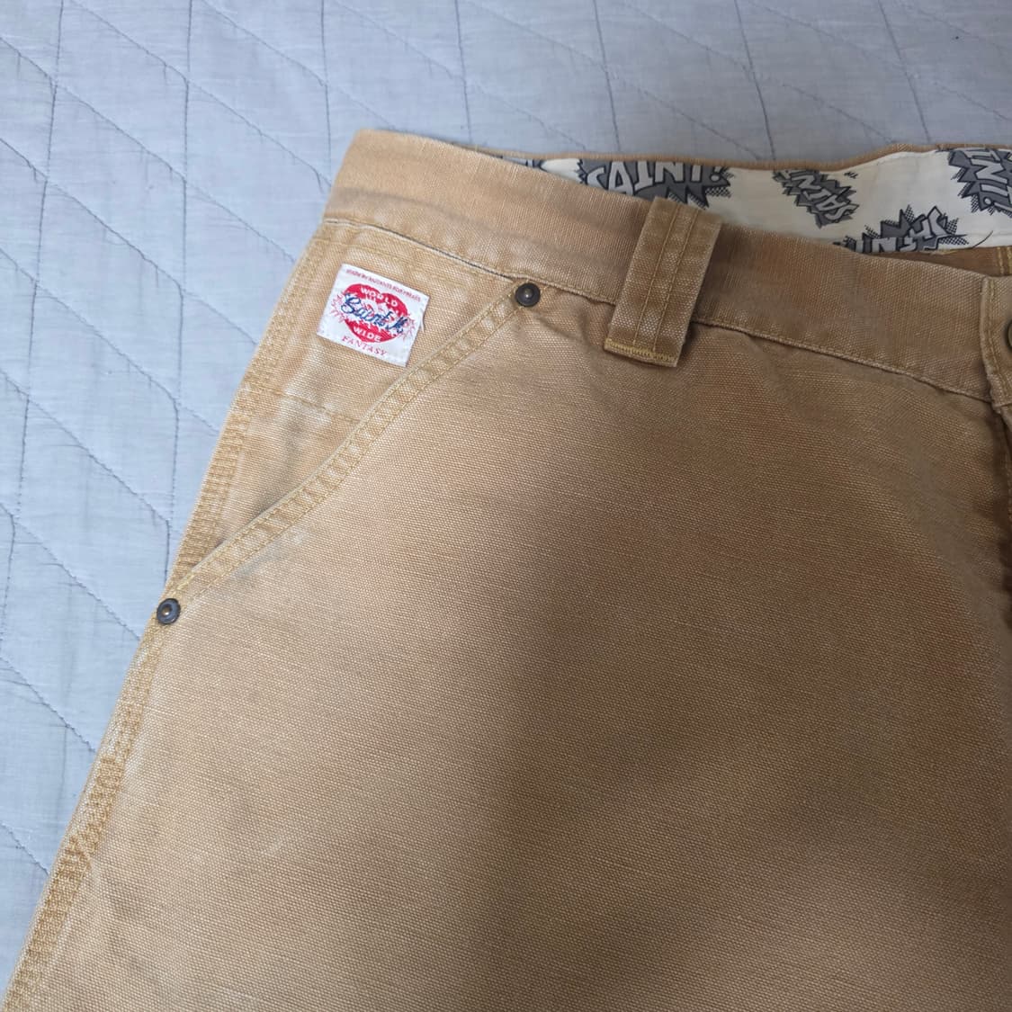 [L] 세인트미카엘 23AW 더블니 워크 팬츠 베이지 상품이미지3