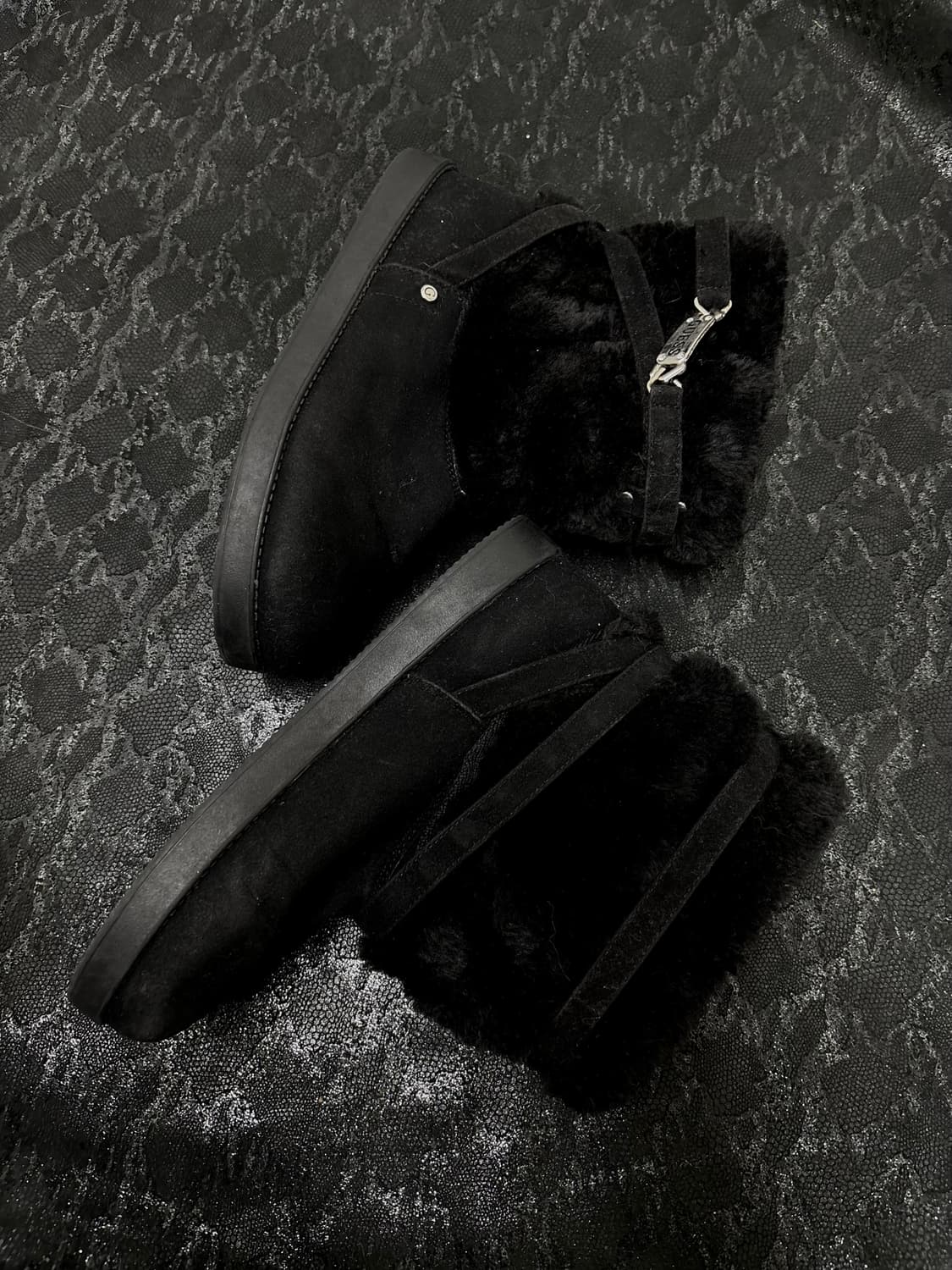 “Guess”00‘s Rare Design Bondage Black Fu 상품이미지6