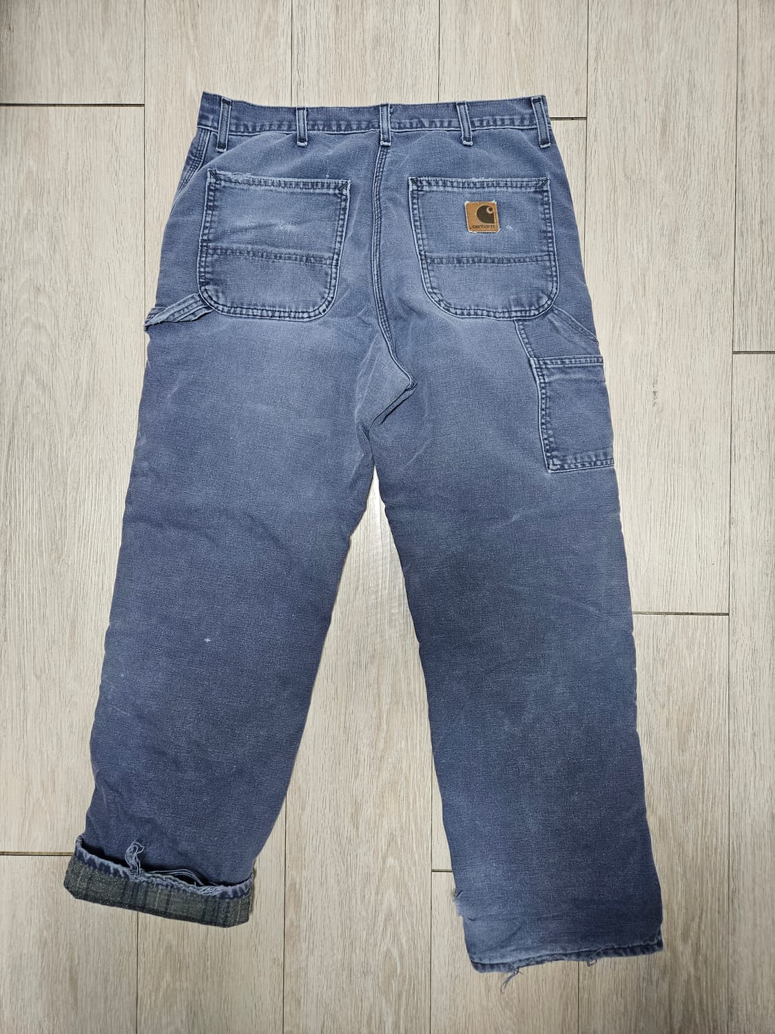 90s 칼하트 플란넬 싱글니 팬츠 상품이미지6