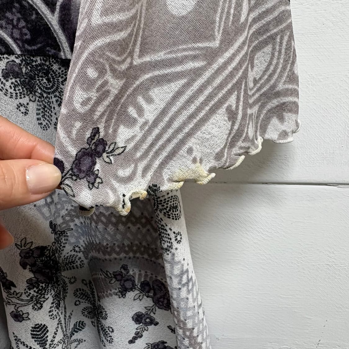 GANIEL 히피 페이즐리 페어리 언발 프릴 블라우스 JPN 상품이미지7