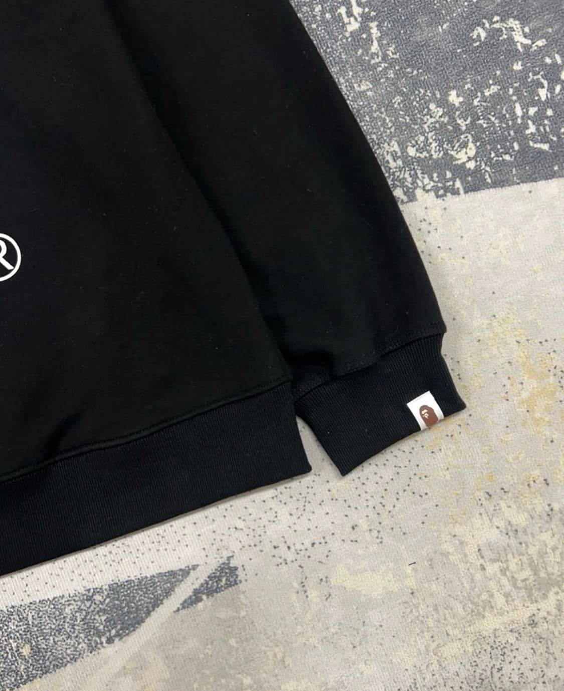 베이프 Bape 레터링헤드로고 맨투맨 블랙 상품이미지4