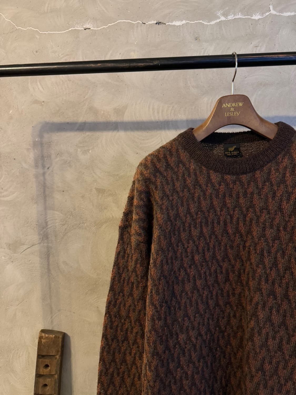 VTG 알파카 크루넥니트 남성105 상품이미지4