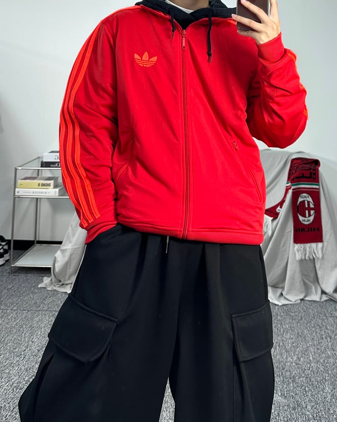 아디다스 레드 파이어버드 트랙탑 져지 100 상품이미지3