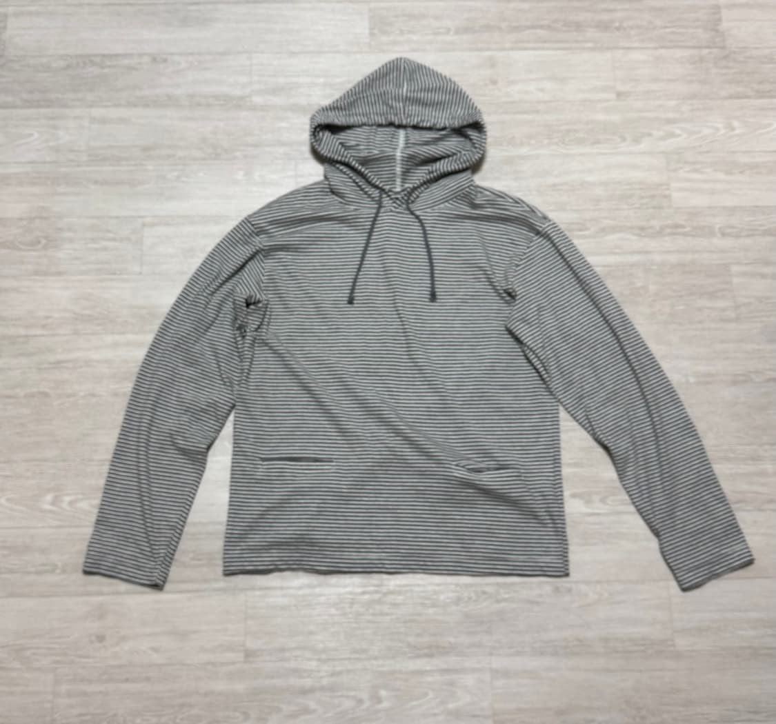 Hatchingroom stripe hoodie grey 상품이미지4