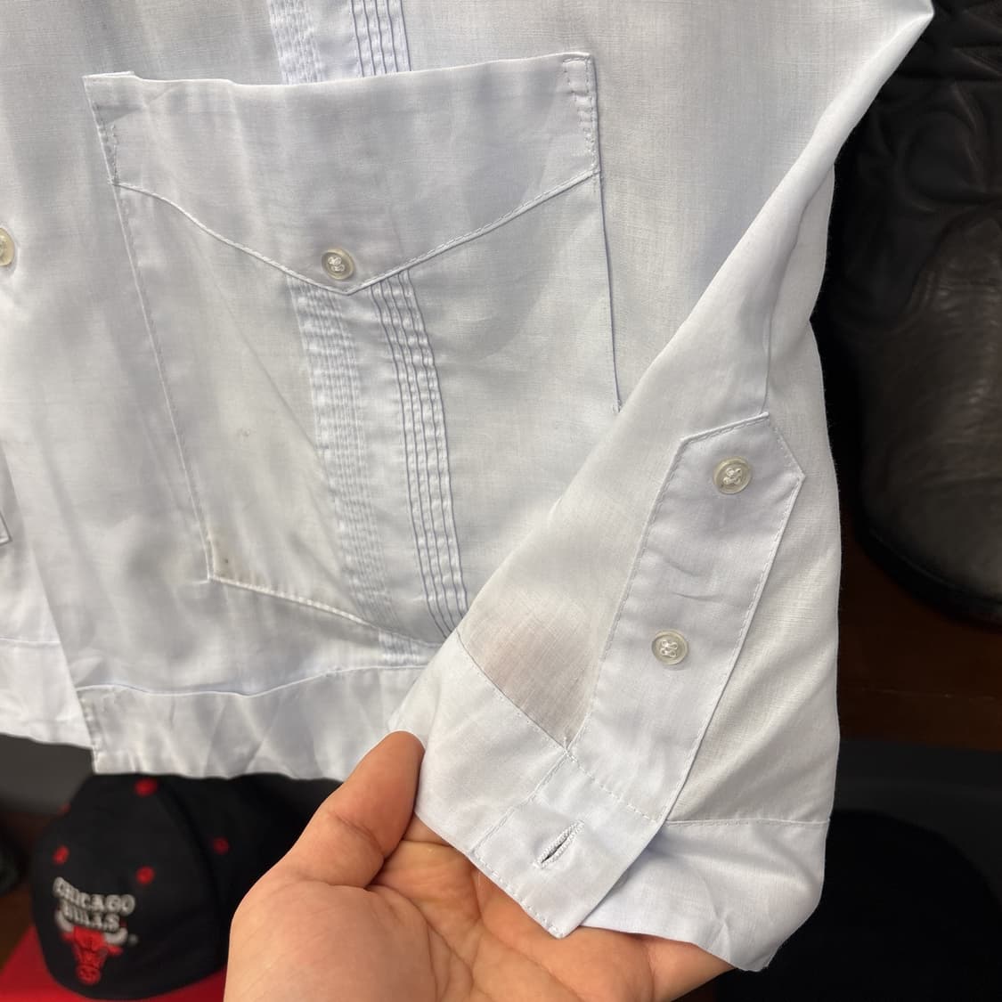 80s Romani 라이트 코튼트윌 알포르자 쿠바셔츠 한국생산 N1242 상품이미지7