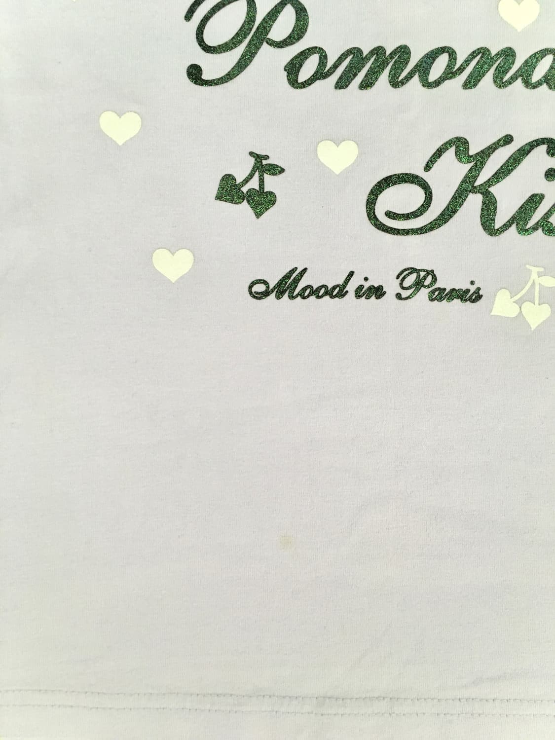 헤이세이 쿨블루 그린 레터링 체리 롱슬리브 티셔츠 조지후쿠 갸루 상품이미지2