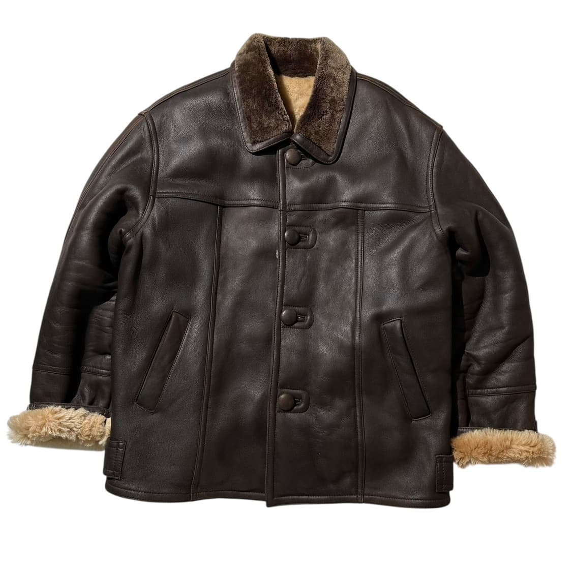 그리핀 램스킨 시어링 무스탕 싱글 자켓 상품이미지1