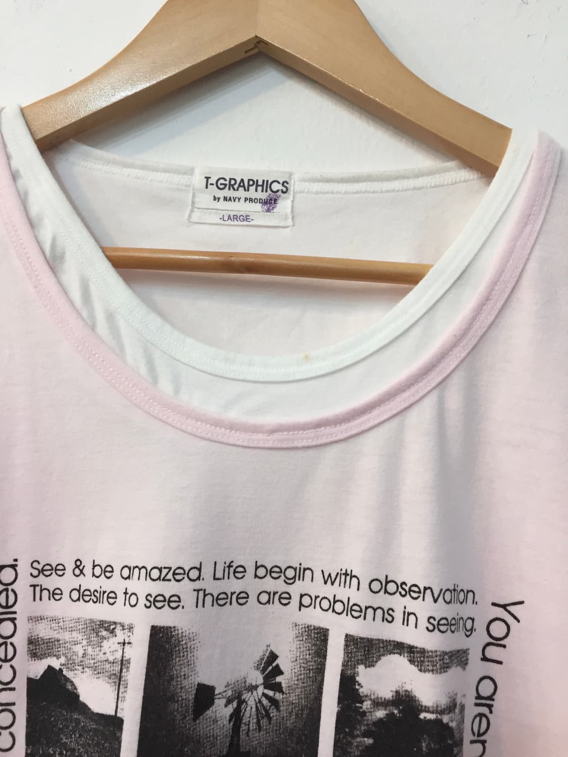 빈티지 레이어드 그래픽 티셔츠 상품이미지4