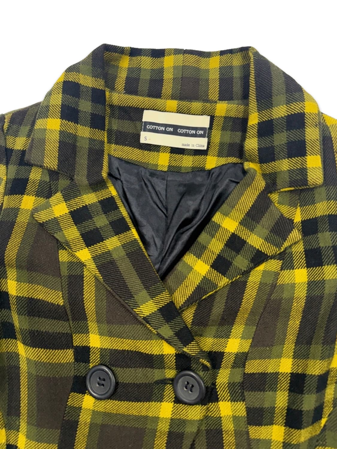 빈티지 체크 슬림 라인 더블 자켓 상품이미지3