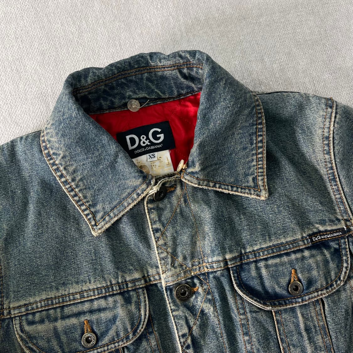 W 90 돌체앤가바나 90s 데님 누빔 트러커 자켓  상품이미지2