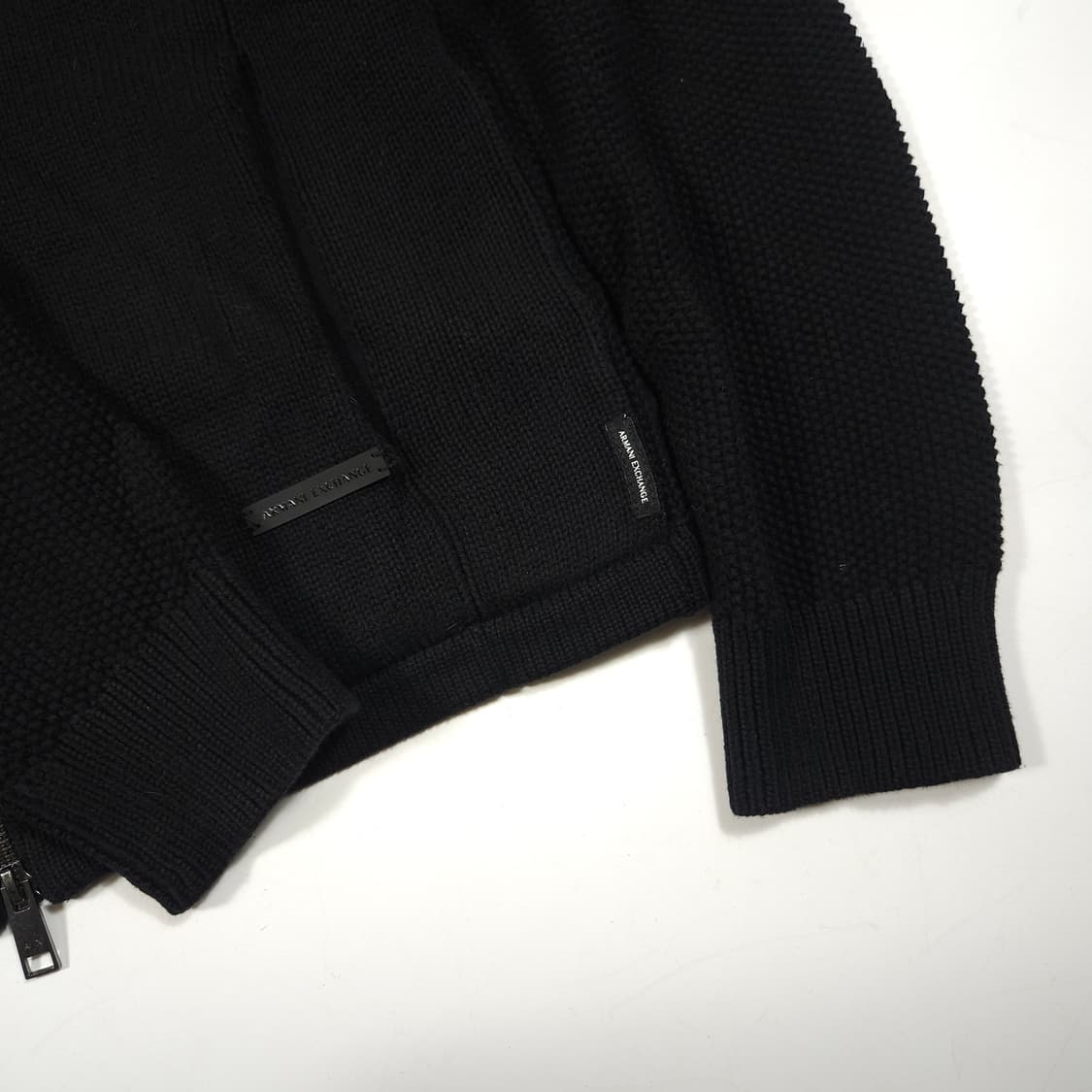 알마니 익스체인지 니트 집업 블랙 상품이미지5