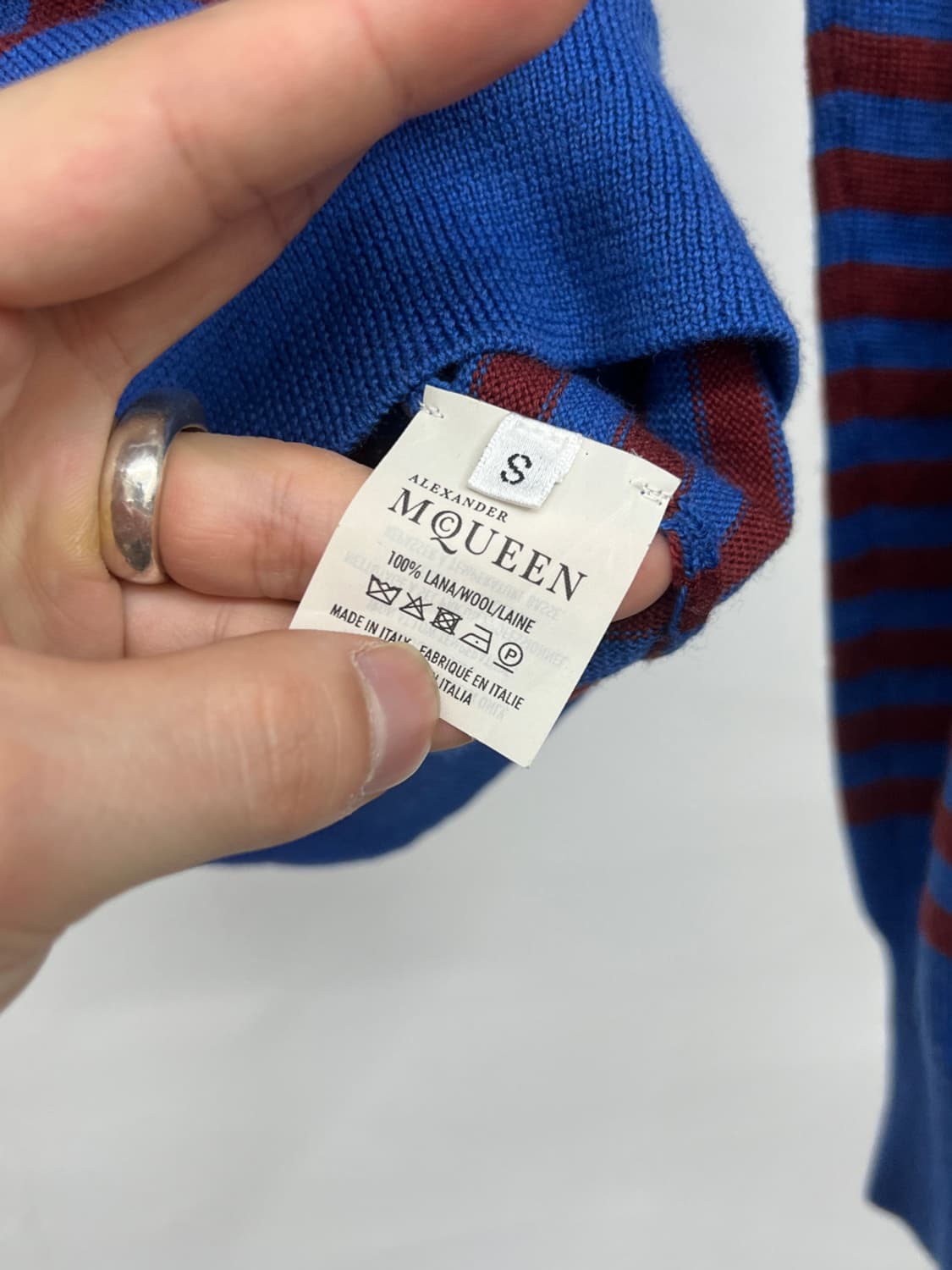 알렉산더 맥퀸 스트라이프 니트 S  상품이미지5