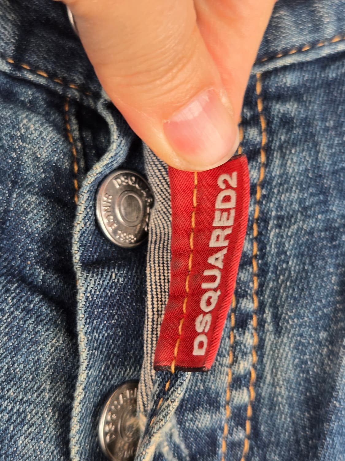 [무료배송]디스퀘어드2 남성 46 스판 레더탭 덧댐 워싱진 청바지 정품 상품이미지4