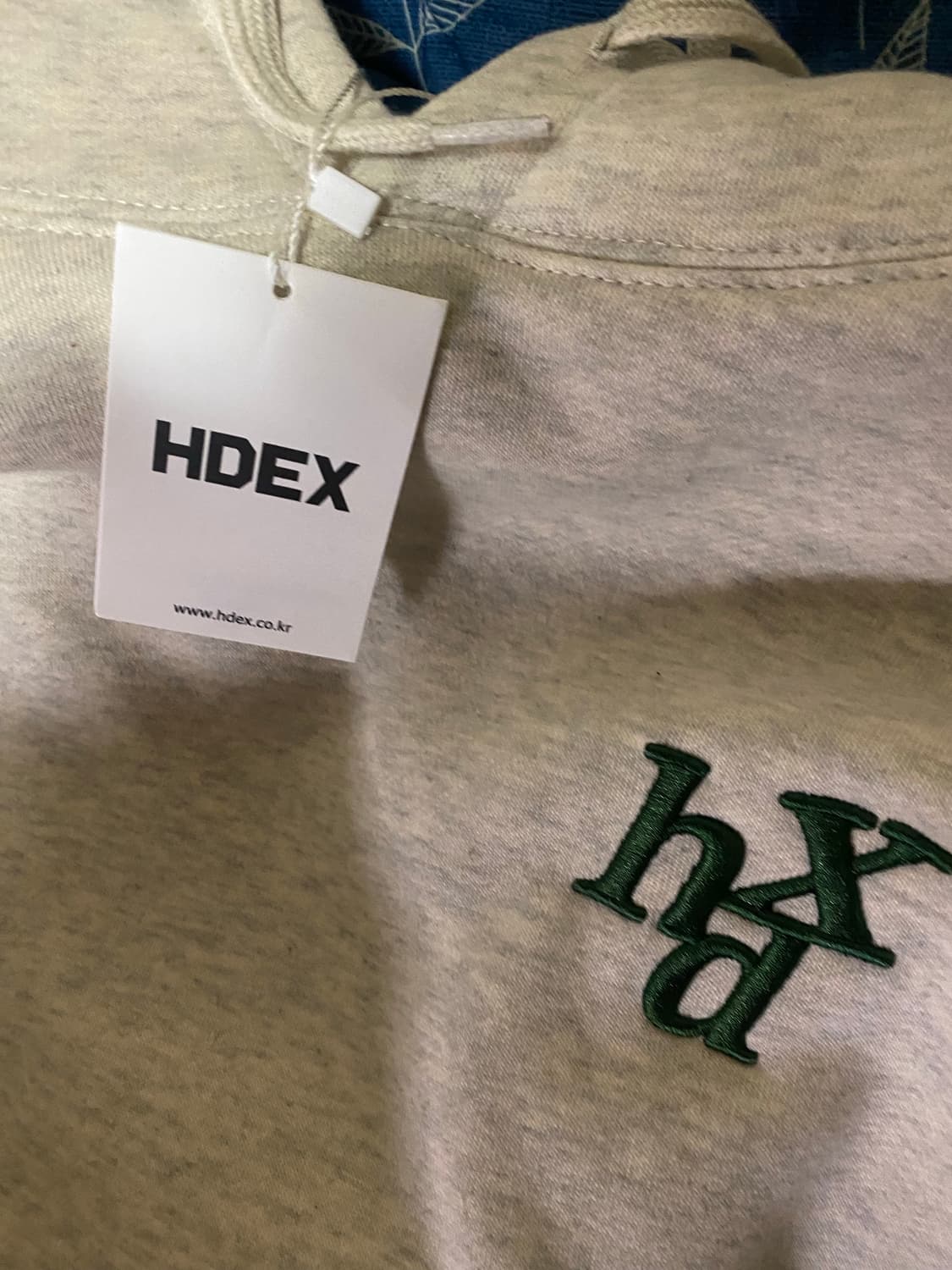 HDEX 에이치덱스 시그니처 엠보 자수 로고 후드 L 텍도 안 뗀 새상품 상품이미지3
