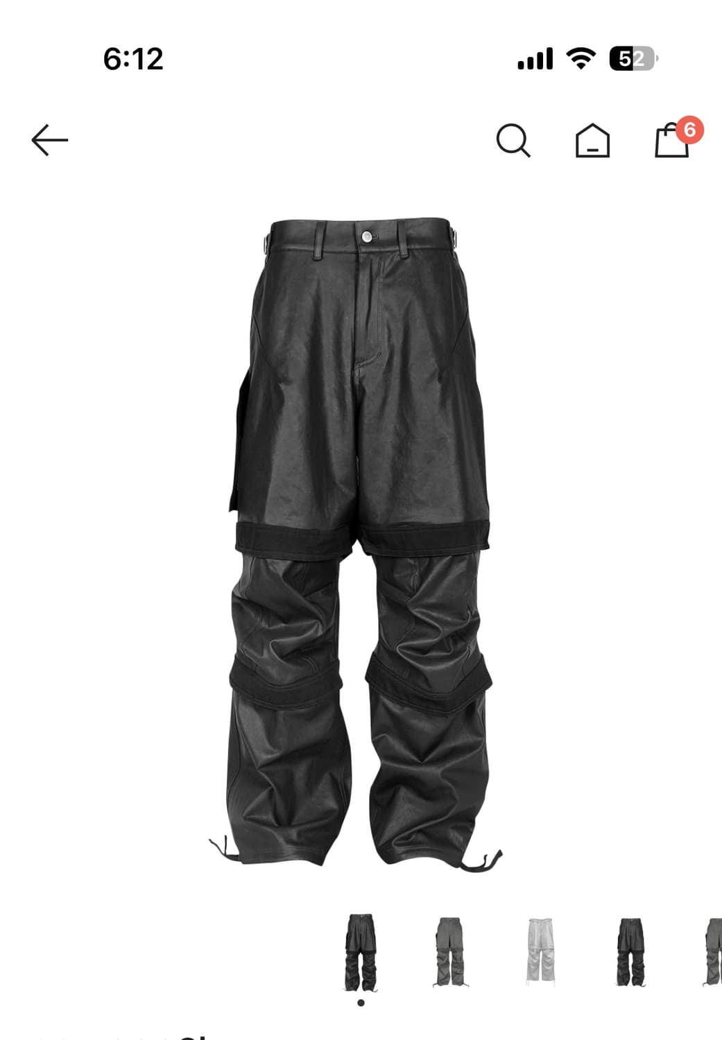 파프롬왓 파 레이어드 워크 팬츠_블랙 상품이미지1