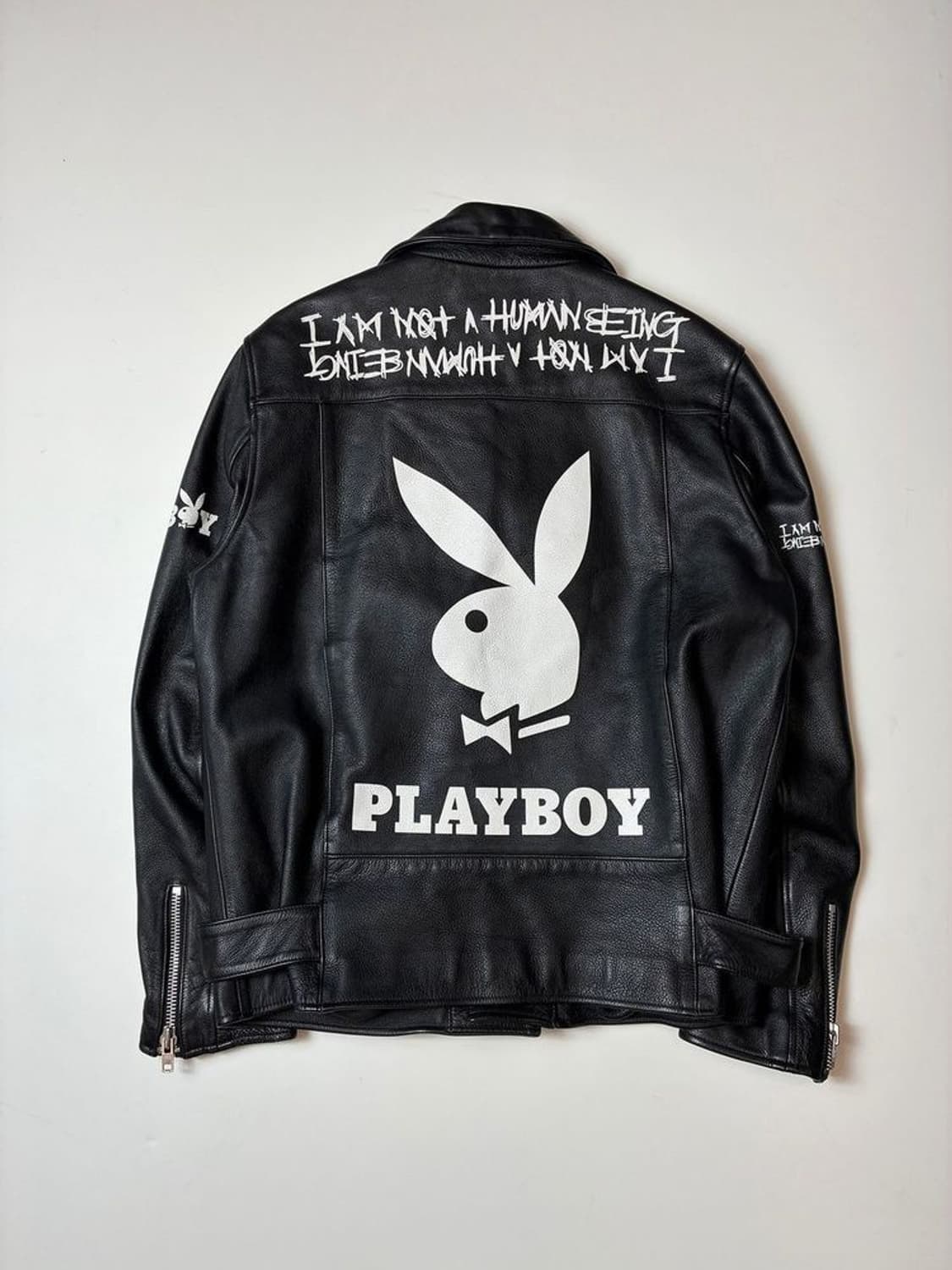 플레이보이 x 휴먼비잉 소가죽 라이더 자켓 PN8414 상품이미지1