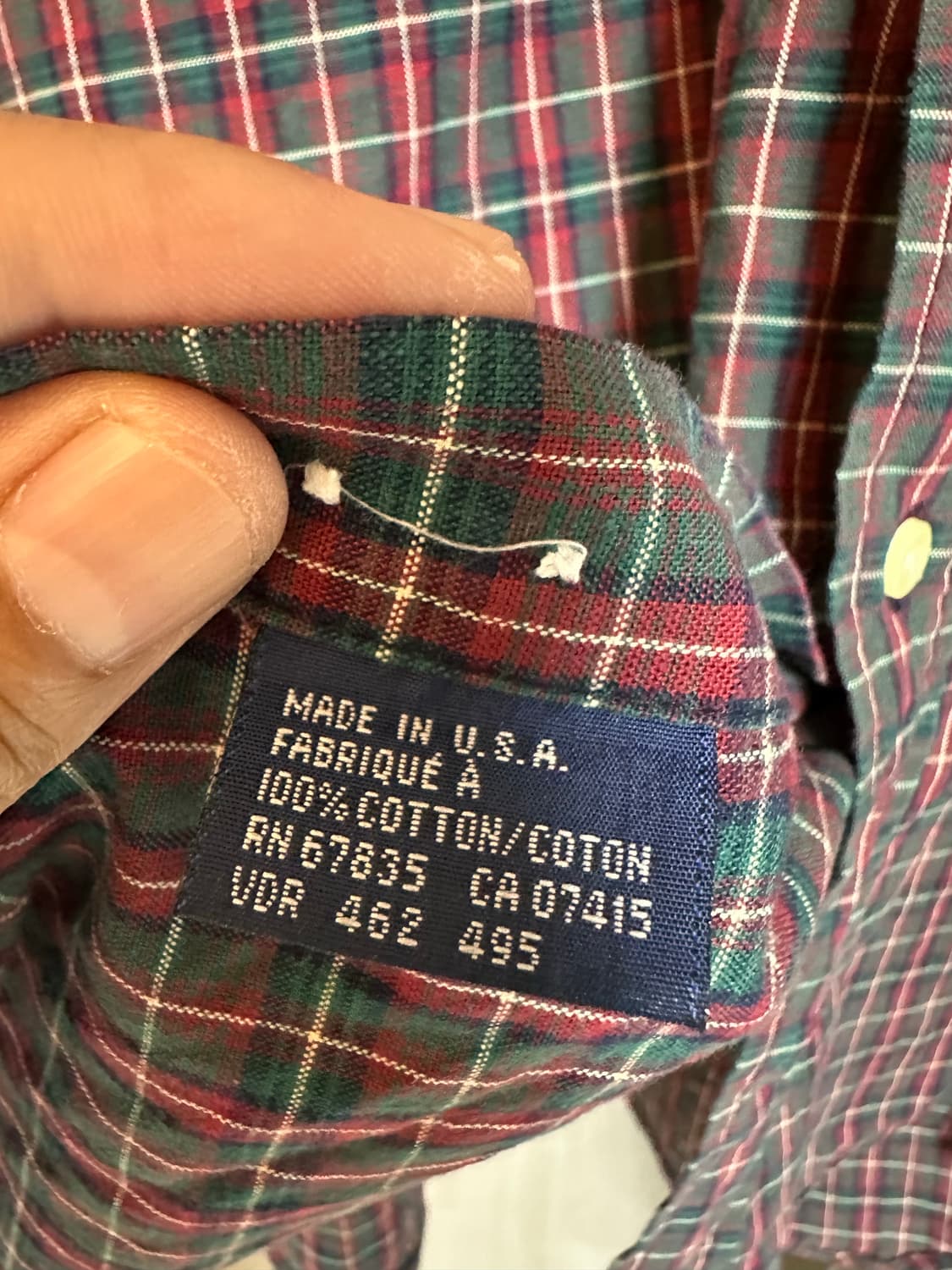made in usa 빈티지 폴로 체크셔츠 105 상품이미지5