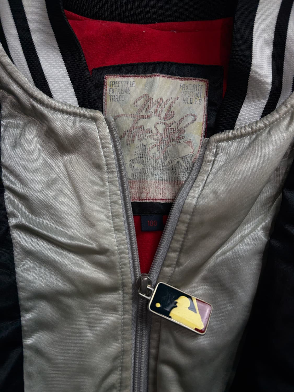 00s MLB 시카고 화이트 삭스 사틴 바시티 자켓 1767 상품이미지3