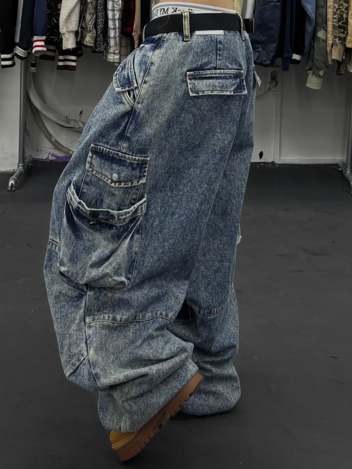 DNSR 멀티포켓 데님 카고팬츠 상품이미지4