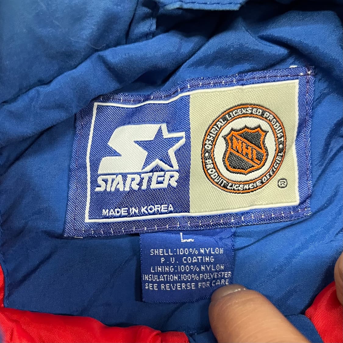 90s 스타터 NHL 뉴욕 레인저스 자켓 (105-110) 상품이미지9
