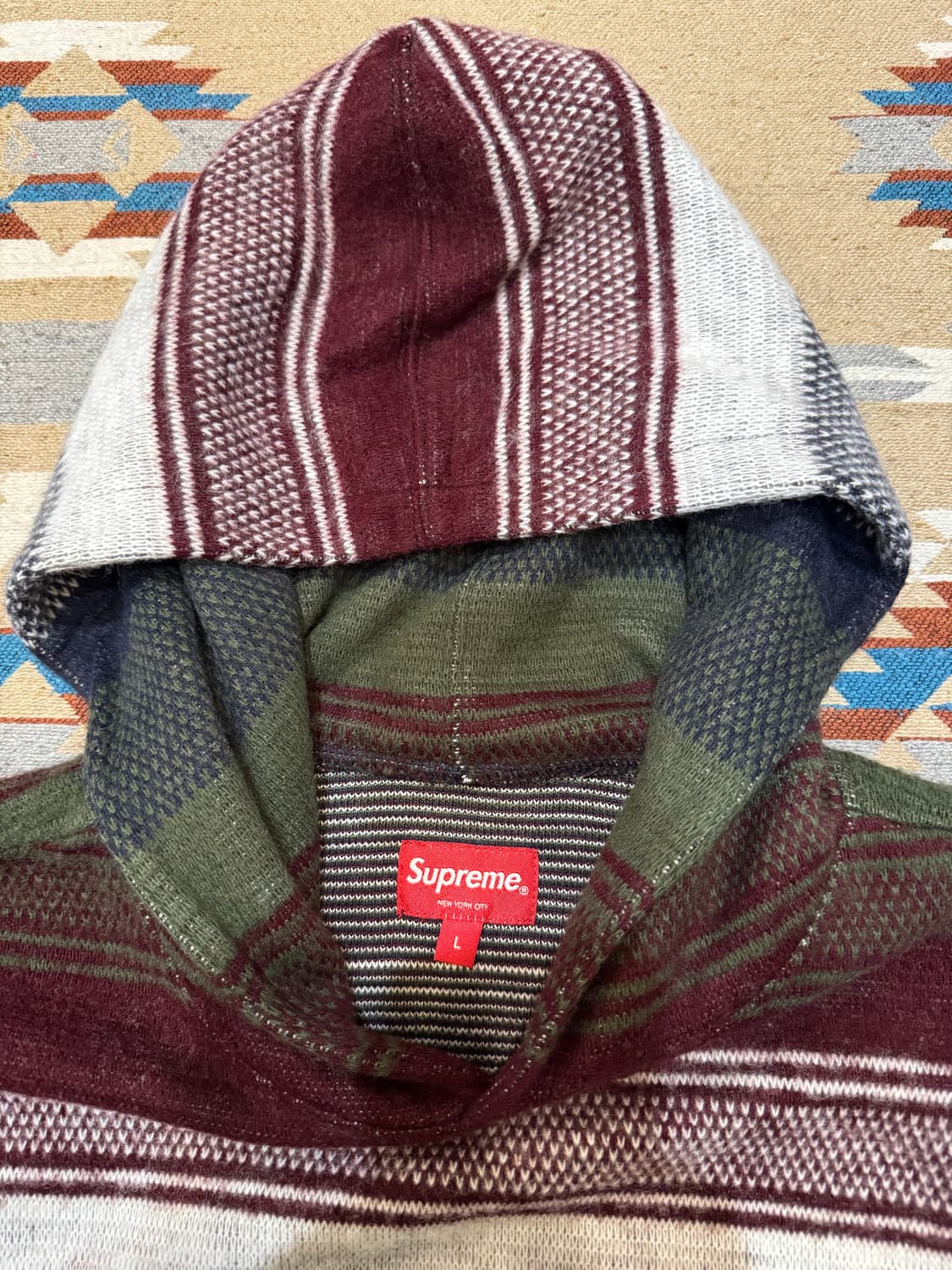 [L] 슈프림 니트 스트라이프 후드 L/S 상품이미지5