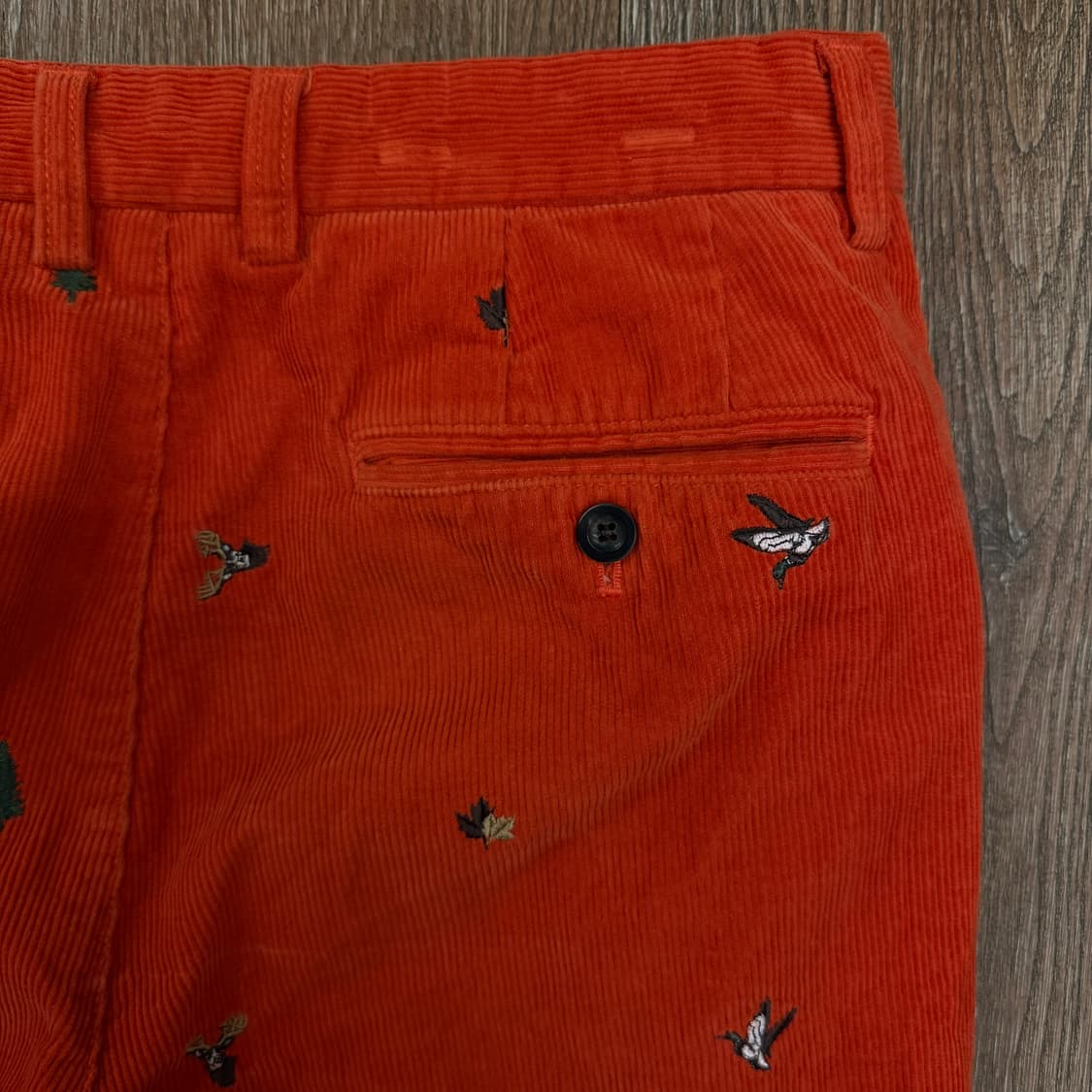 헤지스 오렌지 코듀로이 자수 팬츠 p2004 상품이미지4