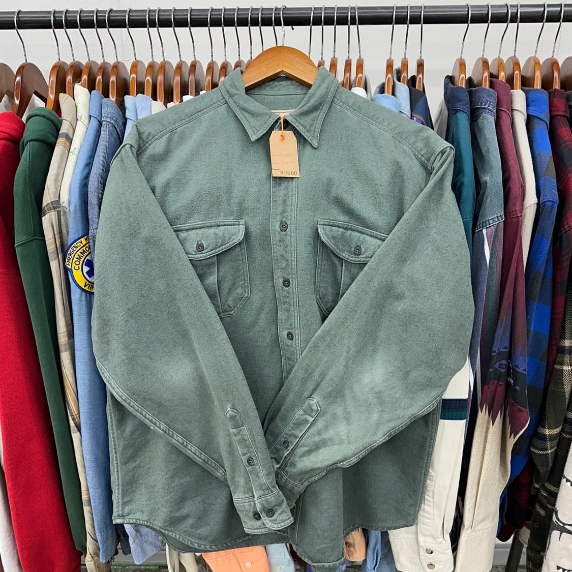 9~00s 울리치 코튼 워크 셔츠 L 상품이미지3