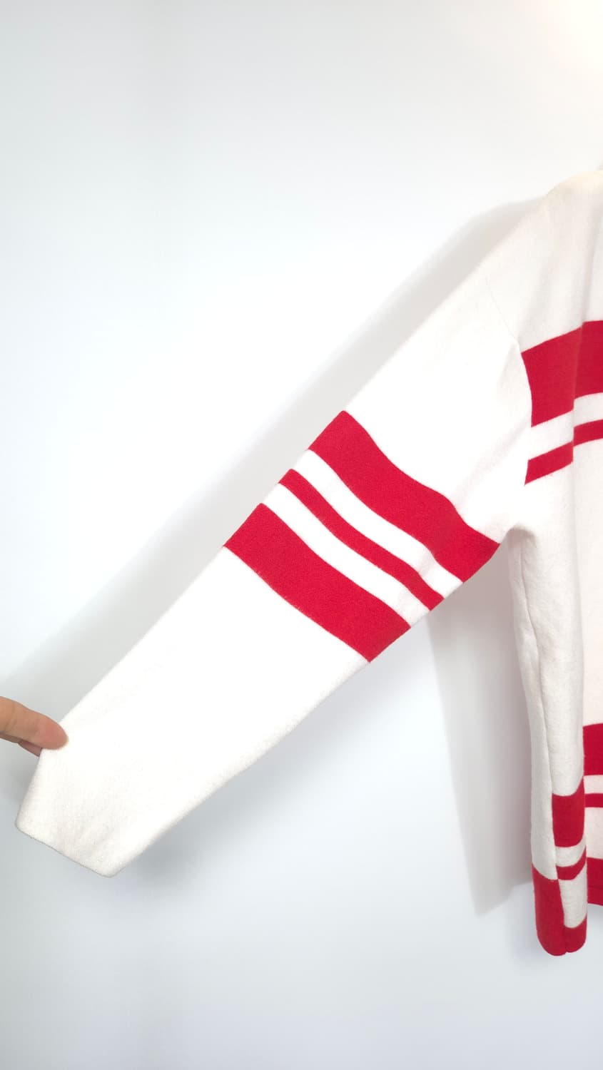 산드로 브이넥 스트라이프 루즈핏 니트 탑 1 사이즈 상품이미지6