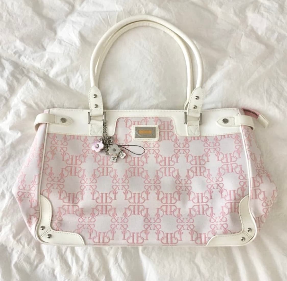 (교환) 핑키앤다이안 흰핑 오블리크 챰 숄더백 히메갸루 핀터깔 핀터 상품이미지1