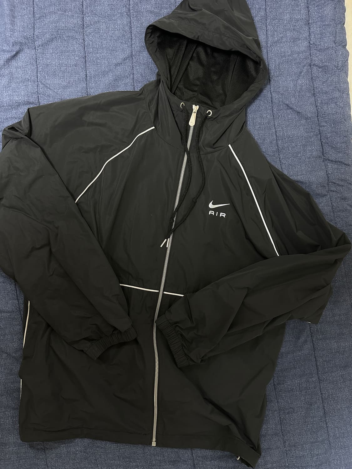 나이키 에어 풀 집 후드 우븐 자켓 블랙 셋업 상품이미지2