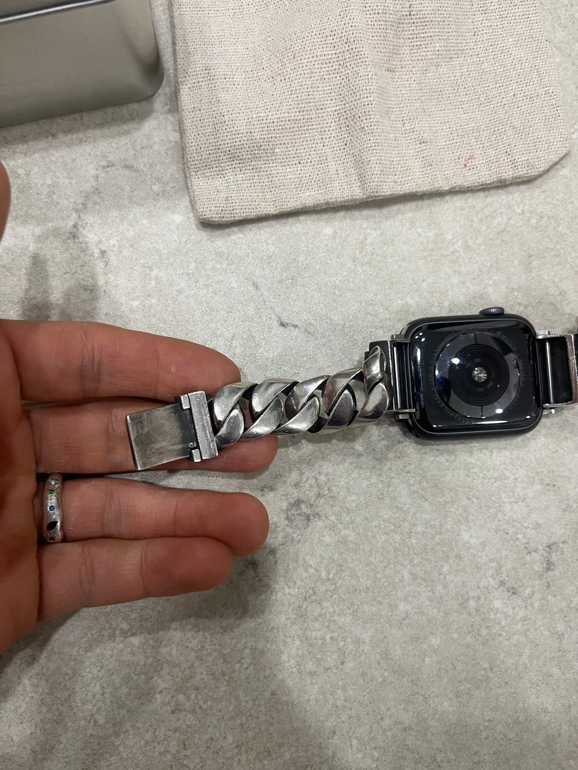 애플워치4 실버925 스트랩 상품이미지4