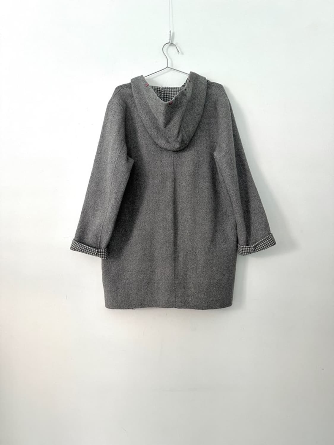 Hound check reversible hoody coat / grey 상품이미지4