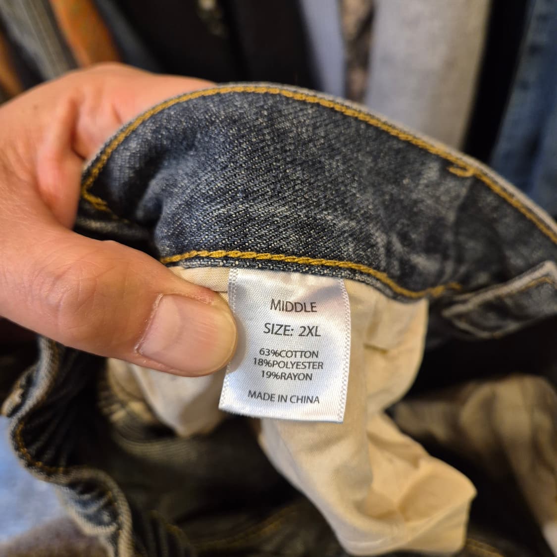 32~34인치 와이드핏 워싱청바지  상품이미지3