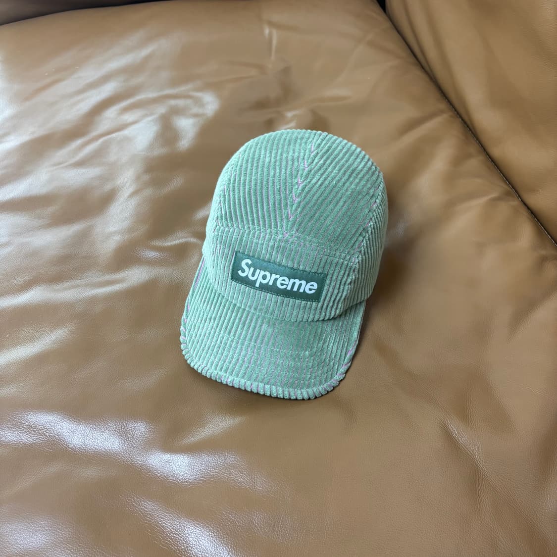 Supreme 슈프림 코듀로이 투톤 그린 캠프캡 모자 Corduroy 상품이미지1