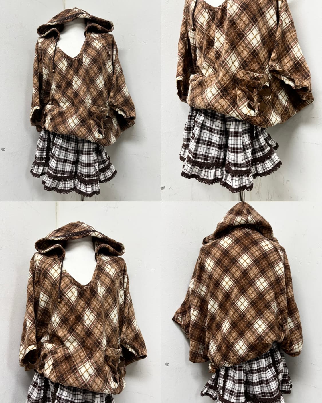 Top: [LIZLISA]rare 딸기초코 판초 후드  상품이미지1