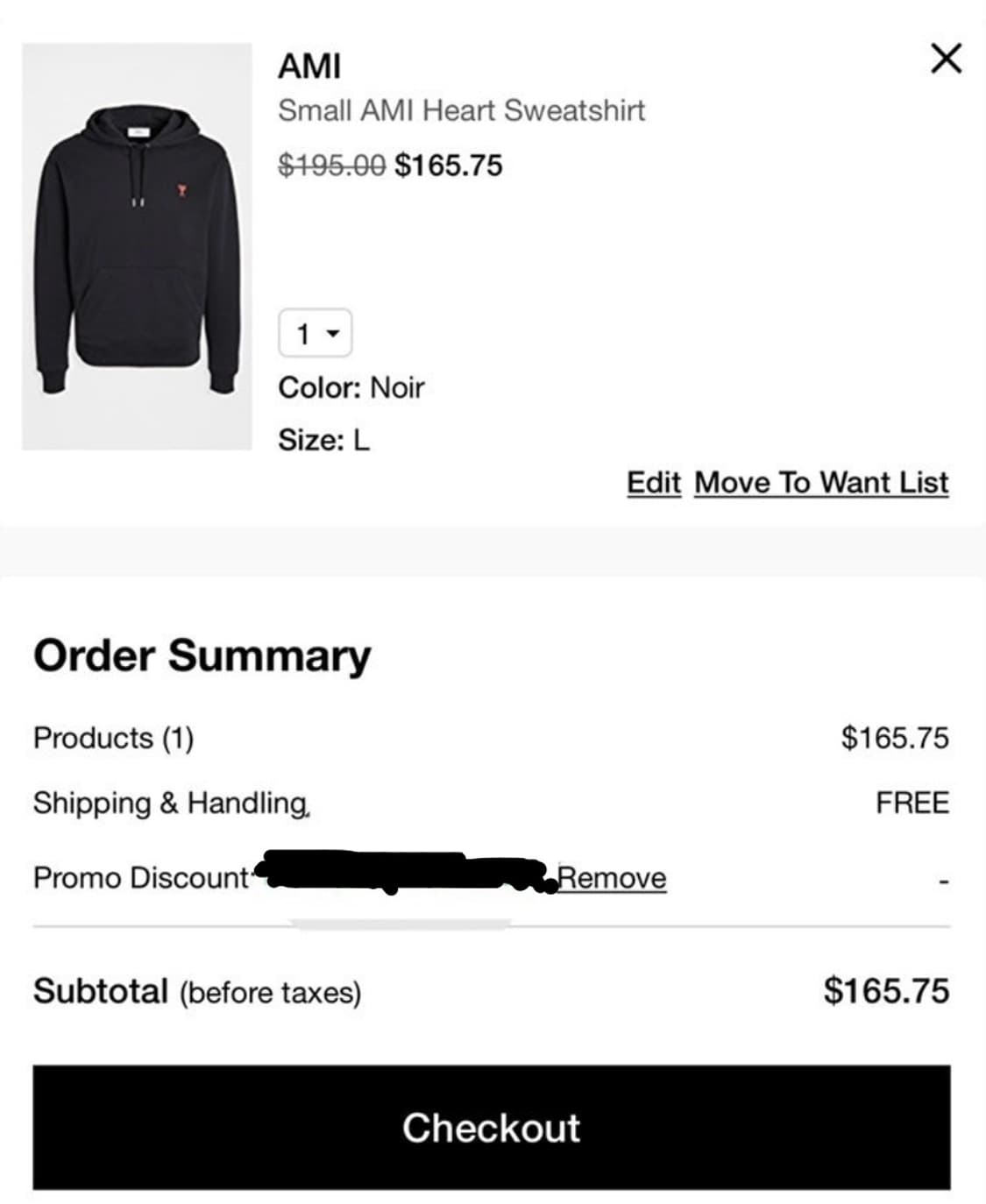 새제품)AMI 아미후드 L  상품이미지2