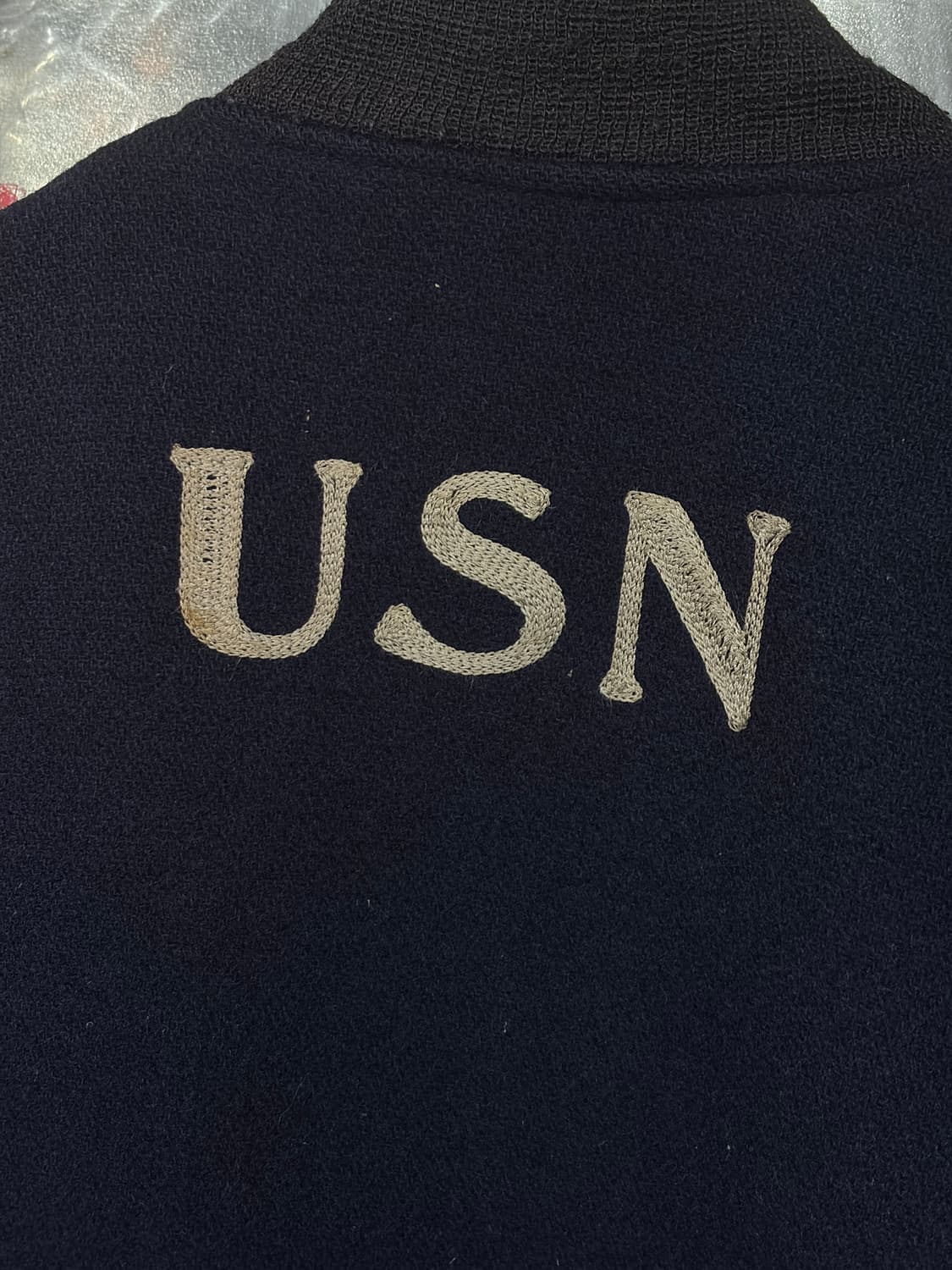 버즈릭슨 USN 레더 슬리브 울 자켓 S 상품이미지6