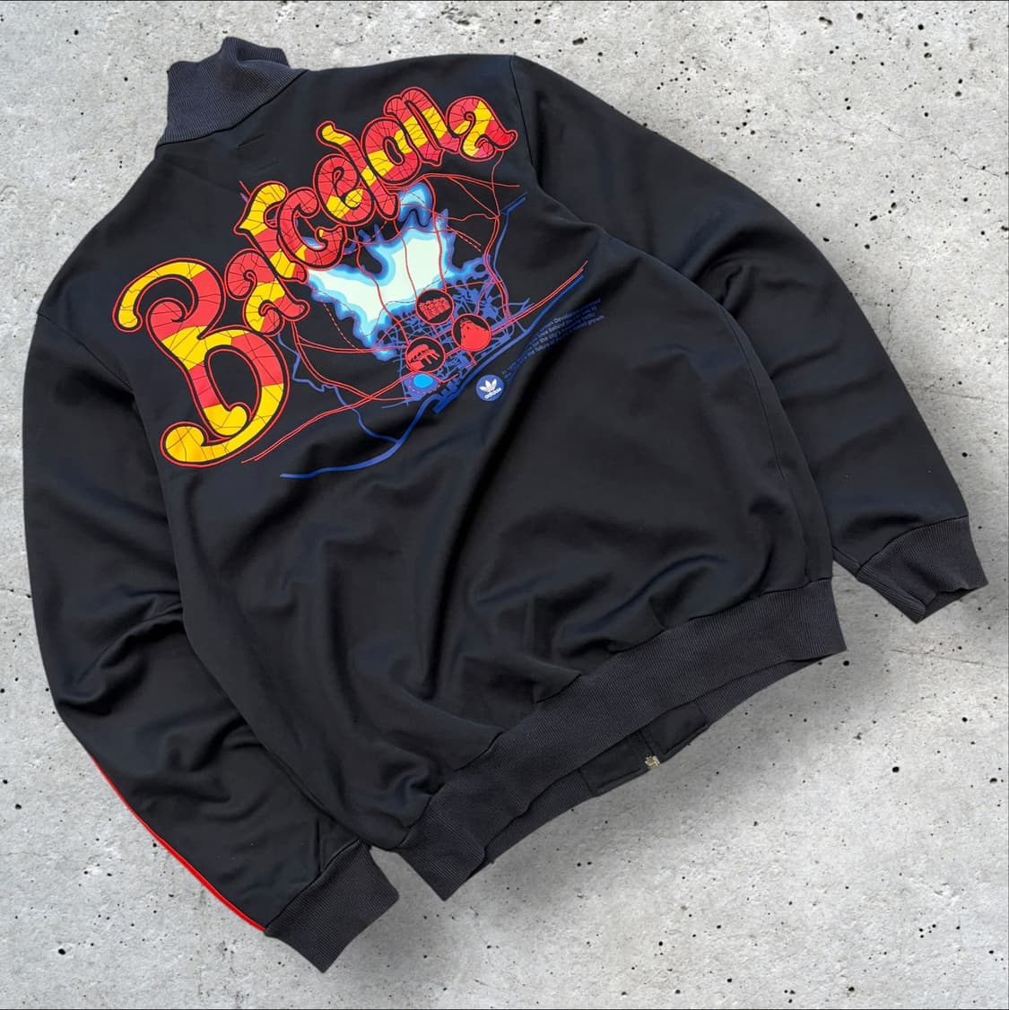 [XL] 06s 아디다스 바르셀로나 트랙탑 져지 집업 블랙 D36 상품이미지2