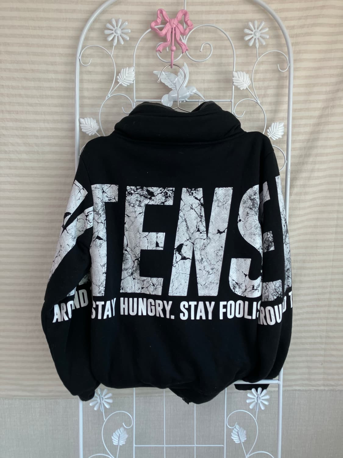 빈티지 터틀넥 블랙 프린팅 집업 y2k 스트릿 갸루 펑키 일본빈티지 W- 상품이미지2