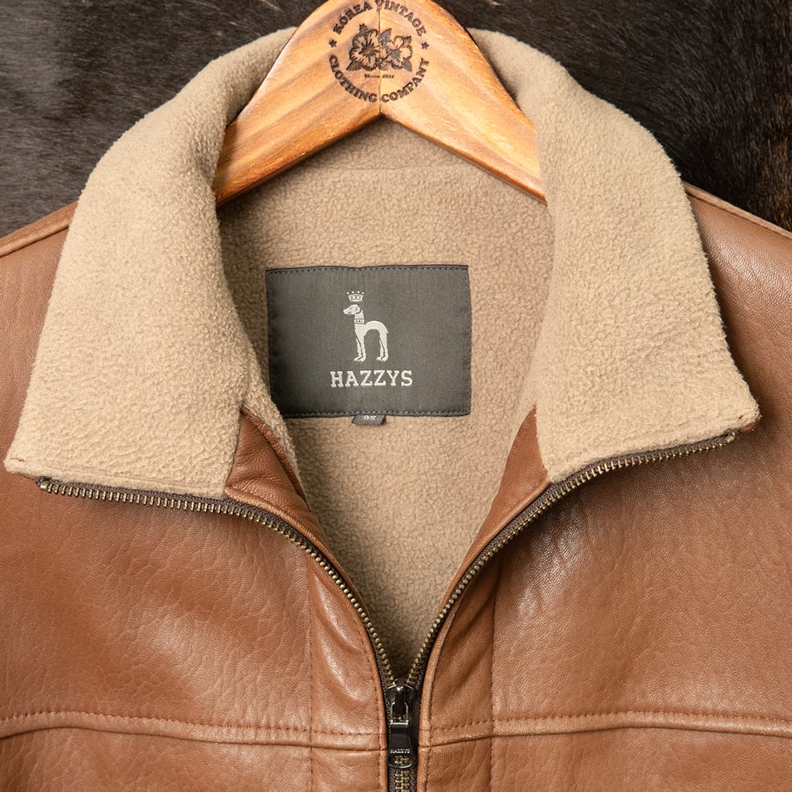 [103] 00s 헤지스 램스킨 스탠드 카라 레더자켓  상품이미지2