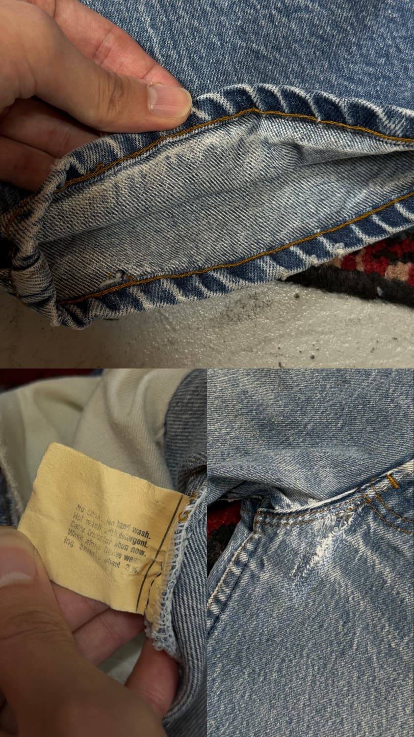 80's USA Made 빈티지 리바이스 517 오렌지탭 체인스티치 상품이미지9