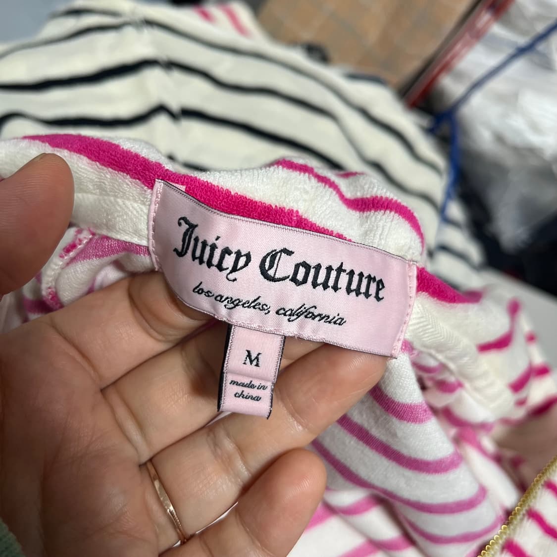 쥬시꾸뛰르 스트라이프 트레이닝 셋업 m 상품이미지4