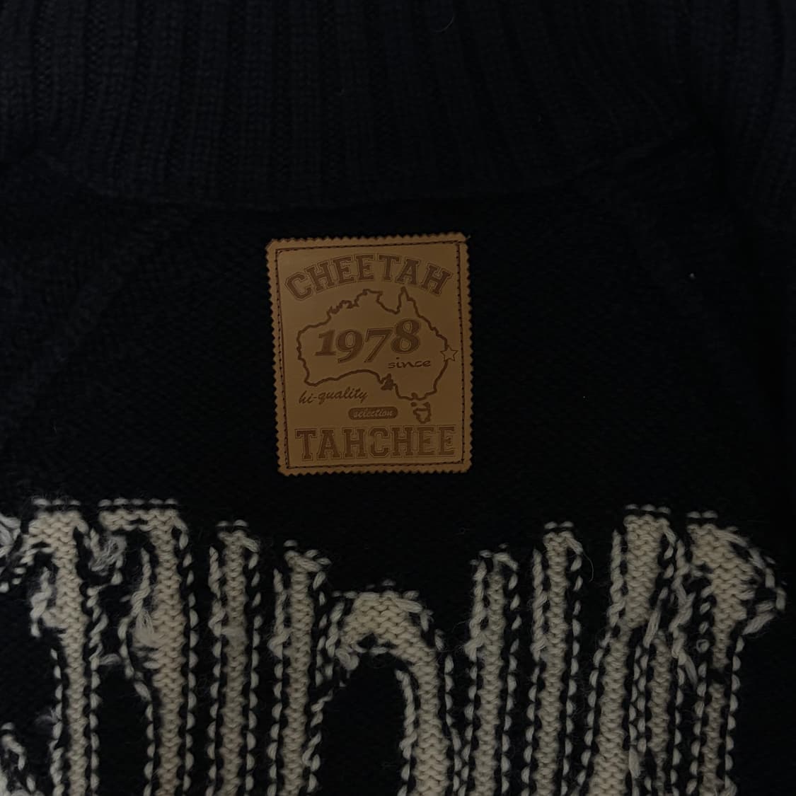 Cheetah 블랙 코위찬 니트집업 상품이미지5