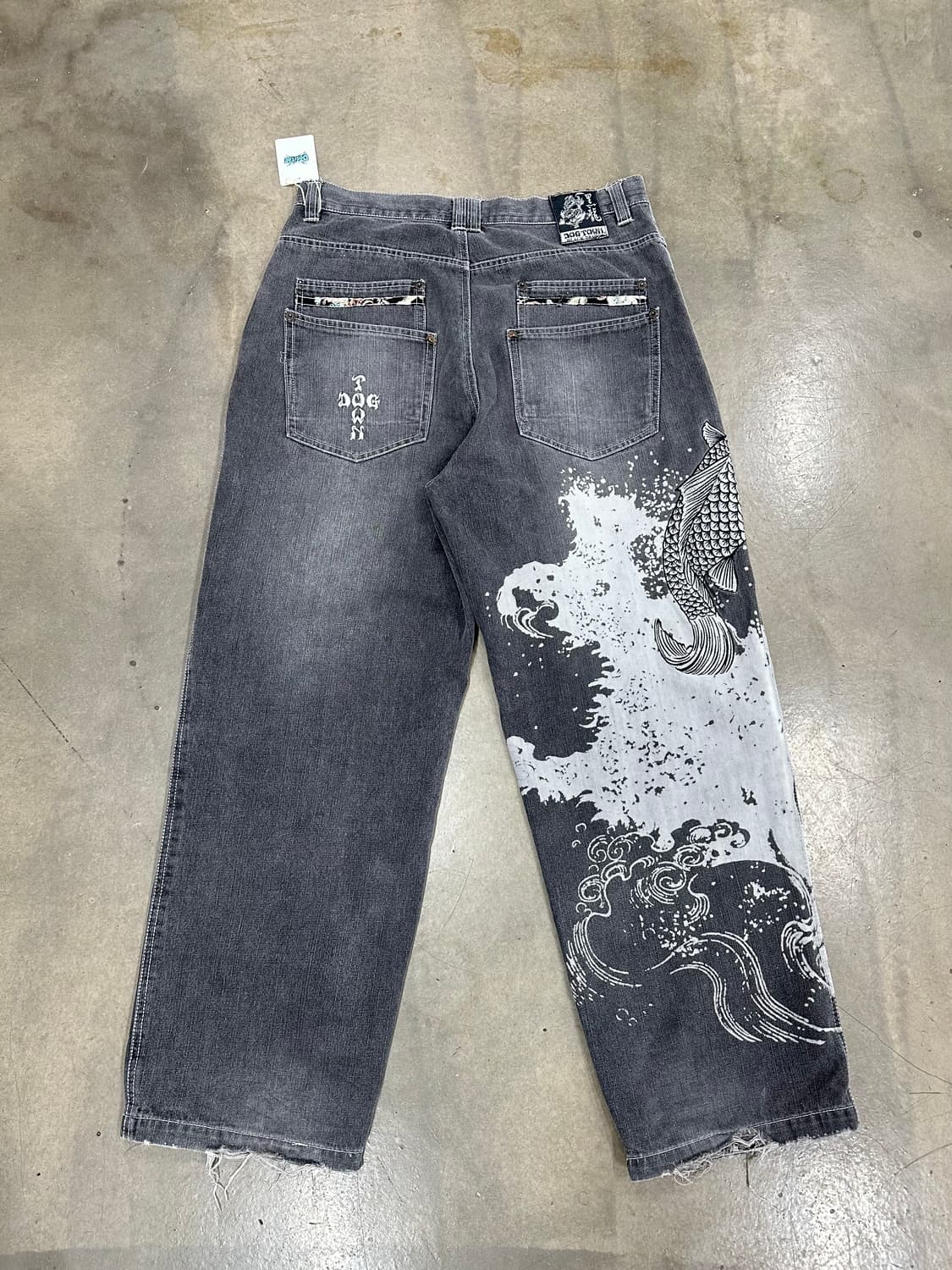 도그타운 오리엔탈 자수 흑청데님팬츠  상품이미지5