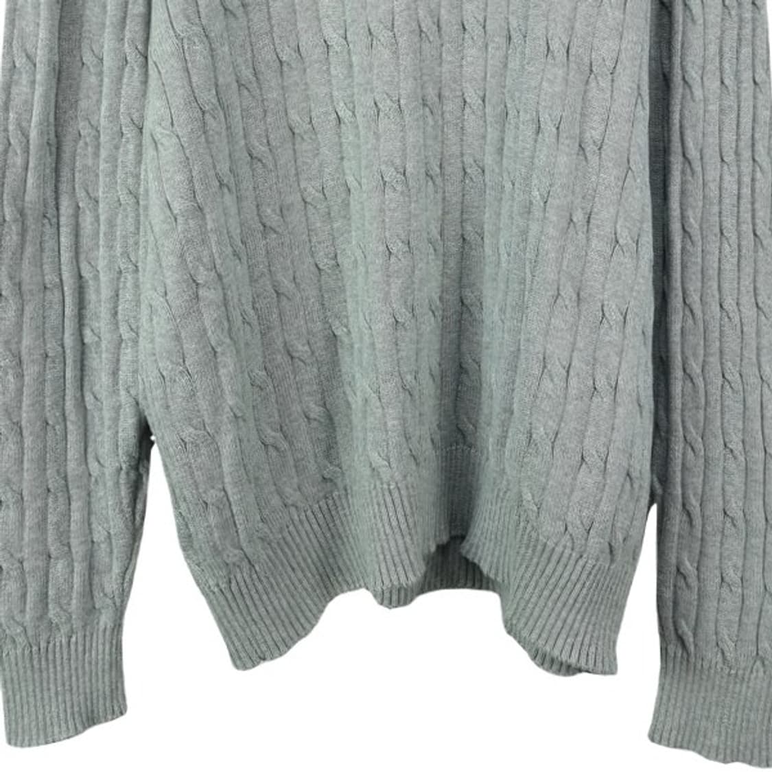 [후아유] 곰돌이 자수 꽈배기 니트 그레이 M19921 상품이미지5