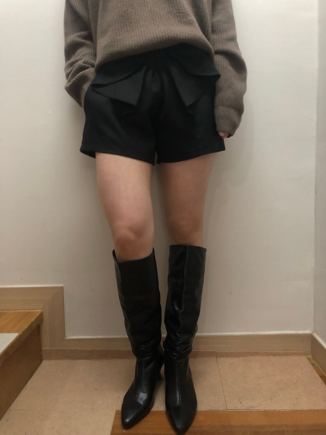 빈티지 블랙 리본 쇼츠 상품이미지3